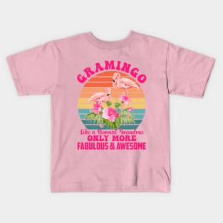 Gramingo Flamingo Like A Normal Grandma Only More Awesome Kids T-Shirt